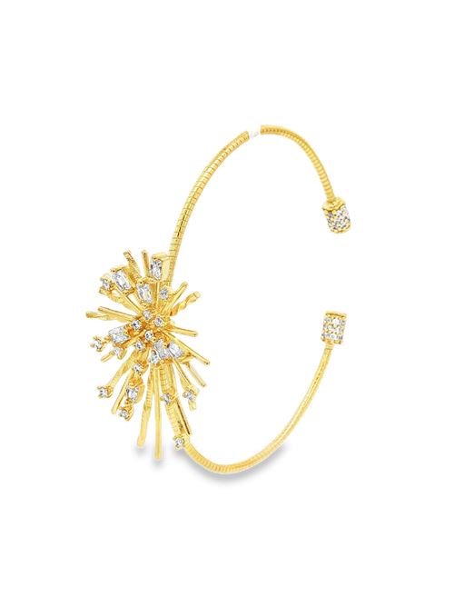 Bracciale con cristalli dorati a forma di fuoco d'artificio GOCCIAZZURRA JEWELS | BRFIREWORKOROCRYSTAL
